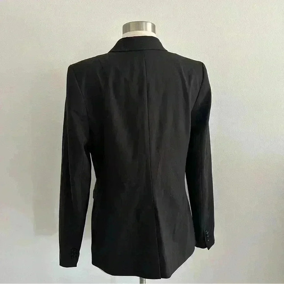 Banana Republic Long And Lean Blazer Wool Jacket Sz 8 Black - Picture 3 of 9